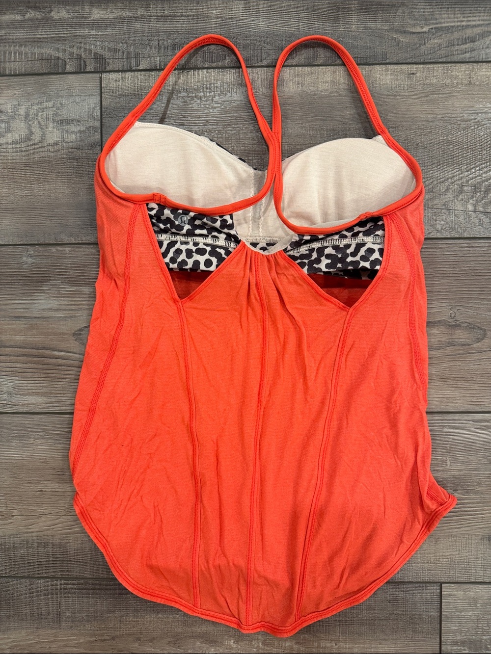 lululemon athletica Orange Cami with Leopard Trim - Picture 2 of 4